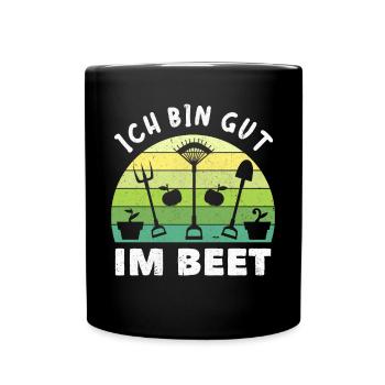 Gärtner Ich Bin Gut Im Beet - Tasse einfarbig - Schwarz - Vorne