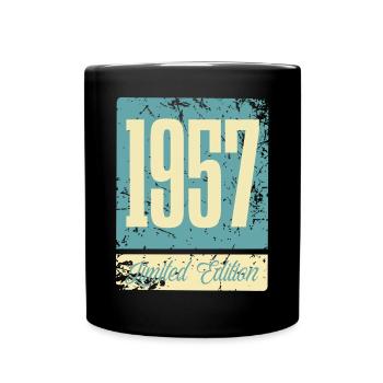 1957 Naissance Anniversaire Année de naissance - Mug uni - noir - Devant