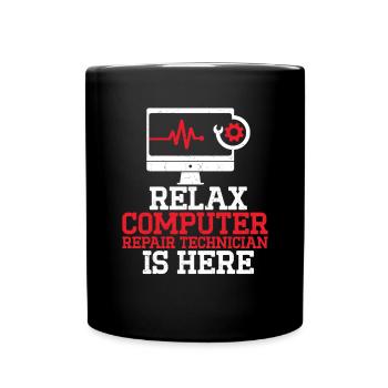 Technologie de soutien à la réparation d’ordinateurs - Mug uni - noir - Devant