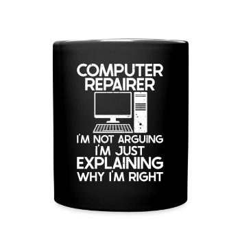 Technologie de soutien à la réparation d’ordinateurs - Mug uni - noir - Devant