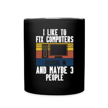 Technologie de soutien à la réparation d’ordinateurs - Mug uni - noir - Devant
