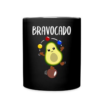 Avocado Jongleur Lustiges Gemüse Obst Geschenk - Tasse einfarbig - Schwarz - Vorne