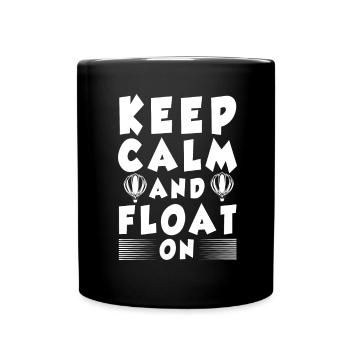 Heißluftballon & Ballon Fahrer Geschenk - Tasse einfarbig - Schwarz - Vorne