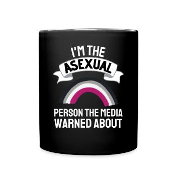 Ace Pride Month Lustiges Geschenk LGBT Asexuell - Tasse einfarbig - Schwarz - Vorne