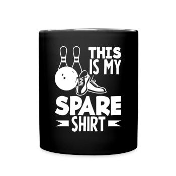 This Is My Spare Shirt Bowling Alley - Full Colour Mug - black - Front