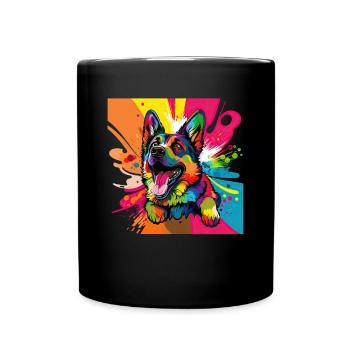 Hunde Deutscher Schäfer Hundeliebhaber - Tasse einfarbig - Schwarz - Vorne
