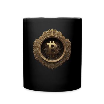 Bitcoin Design für BTC Fans - Tasse einfarbig - Schwarz - Vorne