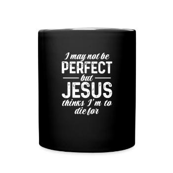 Bible Bible Versets chrétiens Don de Jésus - Mug uni - noir - Devant