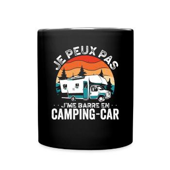 Ich Kann Nicht Mit Meinem Wohnmobil - Tasse einfarbig - Schwarz - Vorne