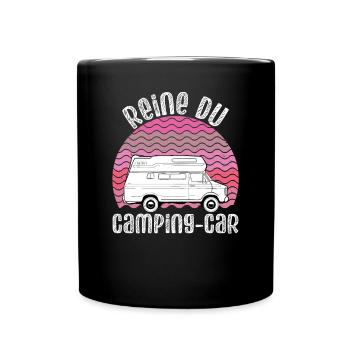 Camper Queen - Tasse einfarbig - Schwarz - Vorne
