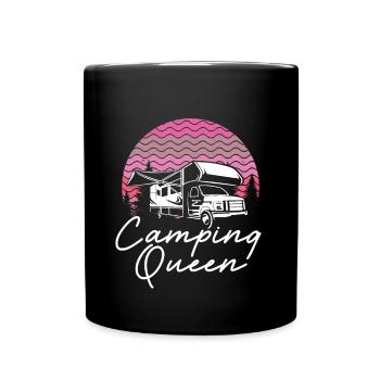 Camping Queen - Mug uni - noir - Devant