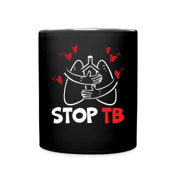 Sensibilisation à la tuberculose des sympathisants de Halte à la tuberculose - Mug uni - noir - Devant