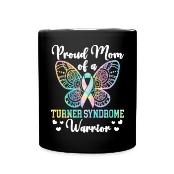 Fière maman d’un soutien guerrier du syndrome de Turner - Mug uni - noir - Devant