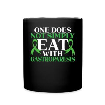 Man isst nicht einfach mit Gastroparese - Tasse einfarbig - Schwarz - Vorne