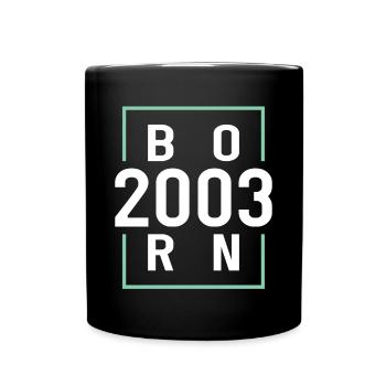 20th birthday born 2003 born 2003 - Full Colour Mug - black - Front