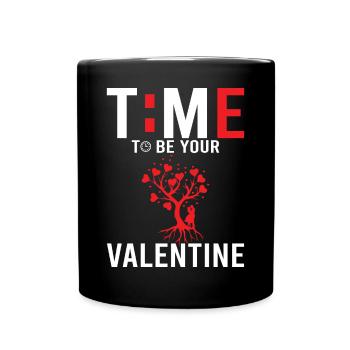 Time to be your Valentine's Day gift - Full Colour Mug - black - Front