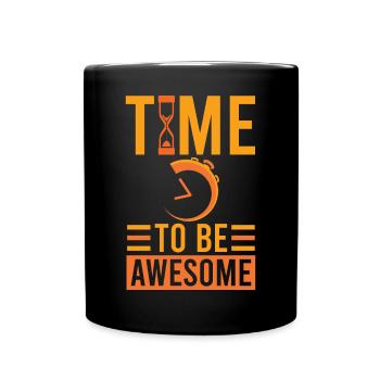 Time to Be Amazing Hourglass Ideal - Full Colour Mug - black - Front