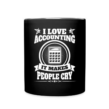 J’adore la comptabilité, ça fait des gens - Mug uni - noir - Devant