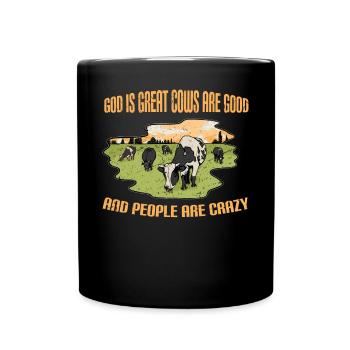 Dieu est grand, les vaches sont bonnes - Mug uni - noir - Devant