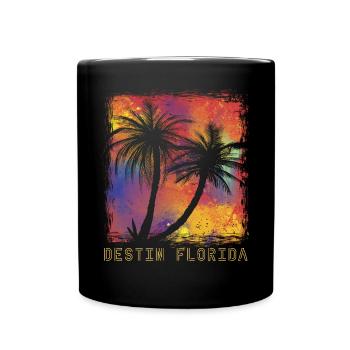 Lunettes de soleil Palm Florida Destin Beach Ocean - Mug uni - noir - Devant