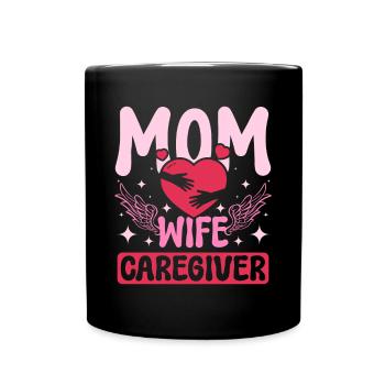 Fête des mères Mère Épouse Soignante - Mug uni - noir - Devant