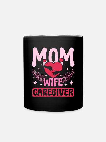 Mother's Day Mother Wife Carer - Full Colour Mug - black