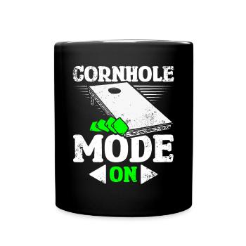 Mode Cornhole activé - Mug uni - noir - Devant