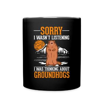 Marmot Groundhog Day Forest Marmot - Full Colour Mug - black - Front