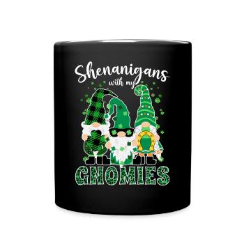 Shenanigans Gnomies St. Patrick's Day Gift - Full Colour Mug - black - Front