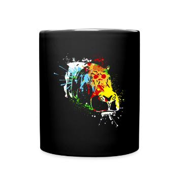 Splash Art Flusspferd Nilpferd Hippo - Mug uni - noir - Devant