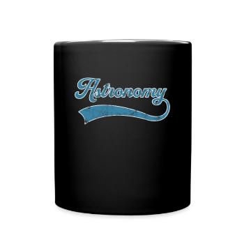 Astronomie Schriftzug - Tasse einfarbig - Schwarz - Vorne