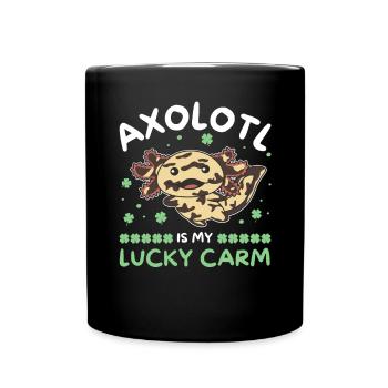 Axolotl est ma voiture chanceuse Kleeblatt St Patricks Day - Mug uni - noir - Devant