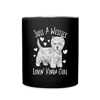 West Highland White Terrier Westie - Mug uni - noir - Devant