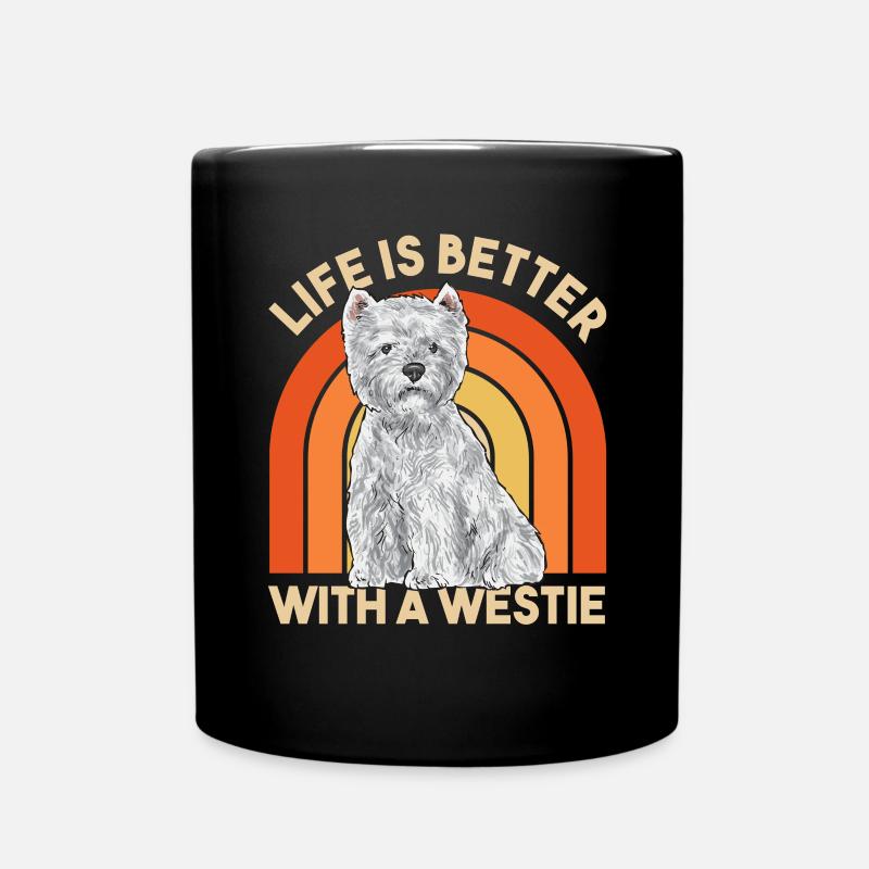 West Highland White Terrier Westie - Mug uni - noir