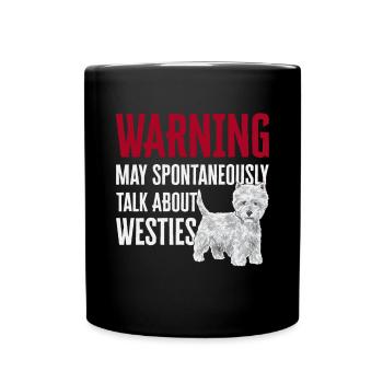 West Highland White Terrier Westie - Mug uni - noir - Devant