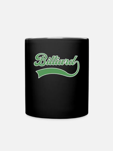 Billiard Schriftzug - Tasse einfarbig - Schwarz