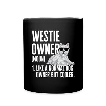 West Highland White Terrier Westie - Mug uni - noir - Devant