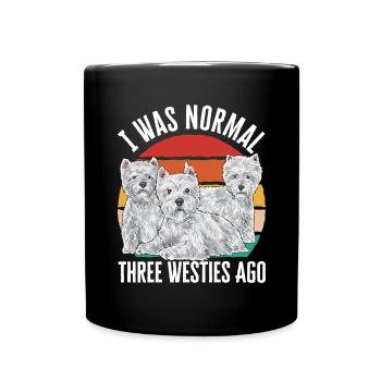 West Highland White Terrier Westie - Mug uni - noir - Devant