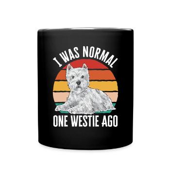 West Highland White Terrier Westie - Mug uni - noir - Devant