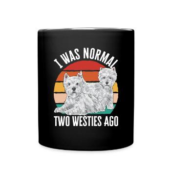West Highland White Terrier Westie - Mug uni - noir - Devant