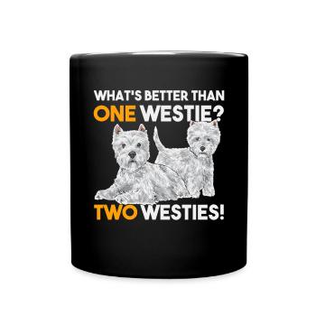 West Highland White Terrier Westie - Mug uni - noir - Devant