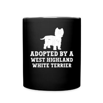 West Highland White Terrier Westie - Mug uni - noir - Devant