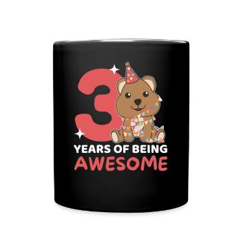 Quokka pour les enfants de 3 ans - Mug uni - noir - Devant