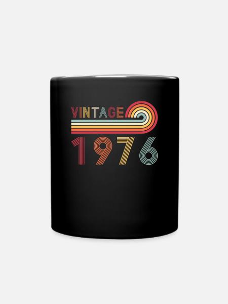 Funny Vintage Born in 1976 Birthday - Full Colour Mug - black
