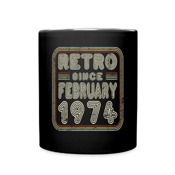 Anniversaire Février 1974 Cadeau Rétro - Mug uni - noir - Devant