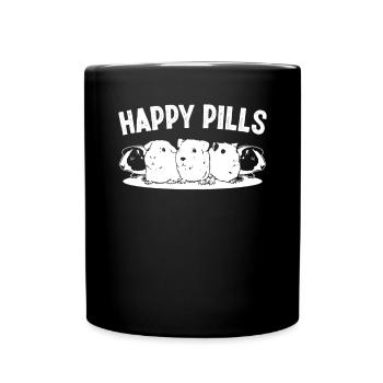 Happy Pills - Tasse einfarbig - Schwarz - Vorne