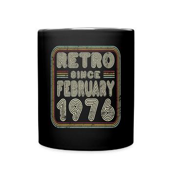 Anniversaire Février 1976 Cadeau Rétro - Mug uni - noir - Devant