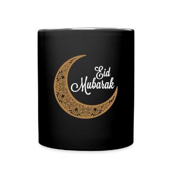 Eid Mubarak-Eid Al Fitr Islamic Holidays - Full Colour Mug - black - Front