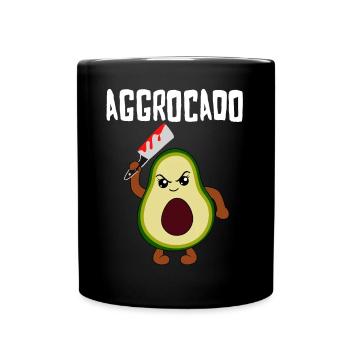 Evil Avocado Funny Vegetable Fruit Gift - Full Colour Mug - black - Front
