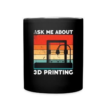 Amateur d’imprimante 3D qui imprime un nerdy de filament - Mug uni - noir - Devant